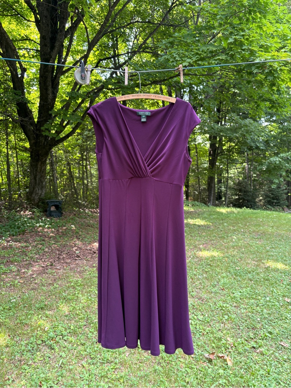 Lauren Ralph Lauren Deep Plum Dress with Label